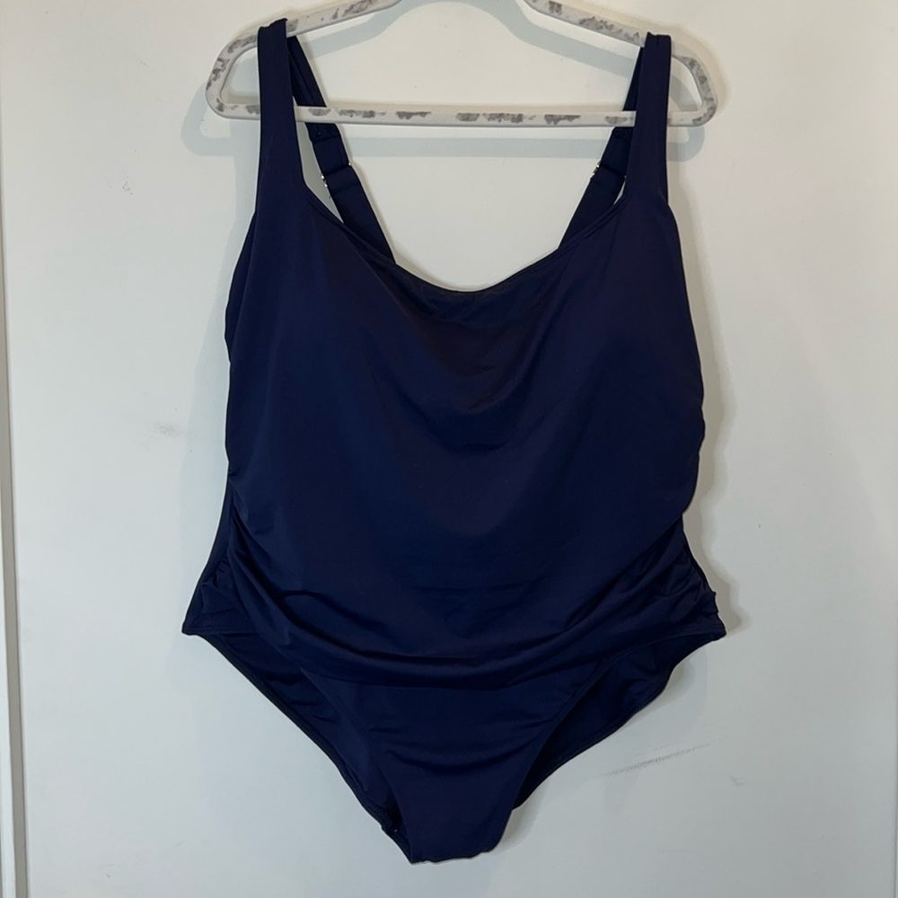 ANNE COLE | WOMENS NAVY ONE PIECE SWIMSUIT